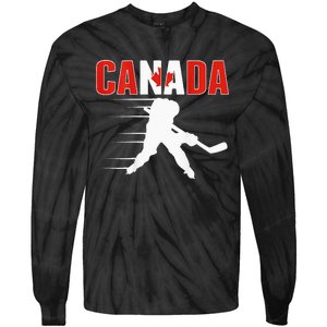 Canada Ice Hockey Lovers Jersey Canadian Hockey Team Fans Tie-Dye Long Sleeve Shirt