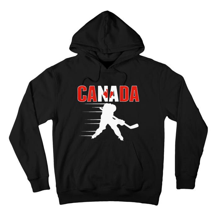 Canada Ice Hockey Lovers Jersey Canadian Hockey Team Fans Tall Hoodie