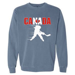 Canada Ice Hockey Lovers Jersey Canadian Hockey Team Fans Garment-Dyed Sweatshirt