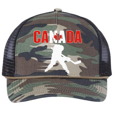 Canada Ice Hockey Lovers Jersey Canadian Hockey Team Fans Retro Rope Trucker Hat Cap