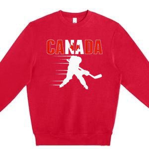 Canada Ice Hockey Lovers Jersey Canadian Hockey Team Fans Premium Crewneck Sweatshirt