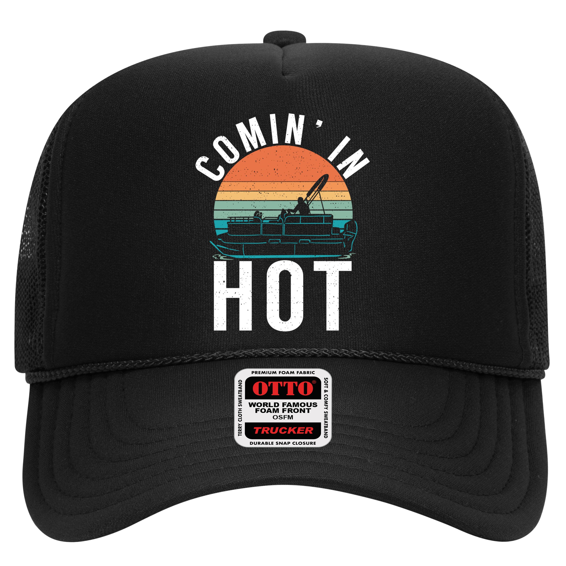 Comin In Hot Boat Captain Pontoons Boating Cool Gift Hat