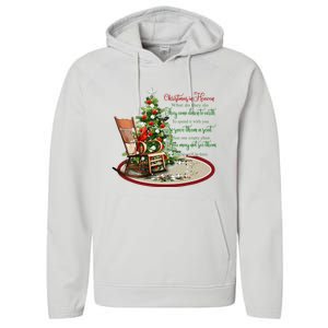 Christmas In Heaven Christmas Tree Chrisitan Performance Fleece Hoodie