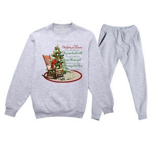 Christmas In Heaven Christmas Tree Chrisitan Premium Crewneck Sweatsuit Set