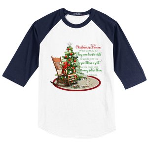 Christmas In Heaven Christmas Tree Chrisitan Baseball Sleeve Shirt