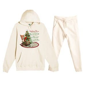 Christmas In Heaven Christmas Tree Chrisitan Premium Hooded Sweatsuit Set