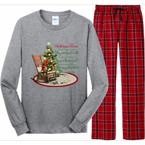 Christmas In Heaven Christmas Tree Chrisitan Long Sleeve Pajama Set