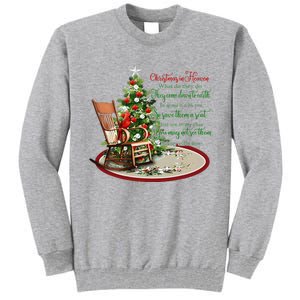 Christmas In Heaven Christmas Tree Chrisitan Tall Sweatshirt