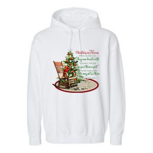 Christmas In Heaven Christmas Tree Chrisitan Garment-Dyed Fleece Hoodie