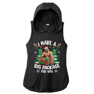 Christmas I Have A Big Package For You Naughty Big Black Guy Ladies PosiCharge Tri-Blend Wicking Draft Hoodie Tank