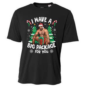 Christmas I Have A Big Package For You Naughty Big Black Guy Cooling Performance Crew T-Shirt