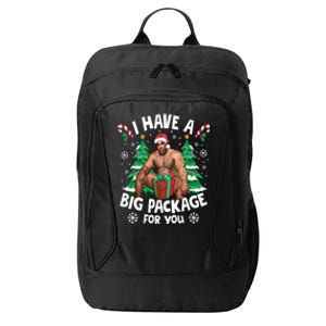 Christmas I Have A Big Package For You Naughty Big Black Guy City Backpack