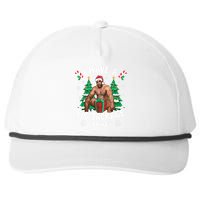 Christmas I Have A Big Package For You Naughty Big Black Guy Snapback Five-Panel Rope Hat