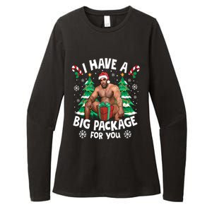 Christmas I Have A Big Package For You Naughty Big Black Guy Womens CVC Long Sleeve Shirt