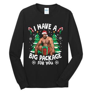 Christmas I Have A Big Package For You Naughty Big Black Guy Tall Long Sleeve T-Shirt