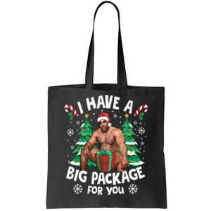 Christmas I Have A Big Package For You Naughty Big Black Guy Tote Bag