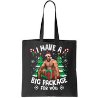 Christmas I Have A Big Package For You Naughty Big Black Guy Tote Bag