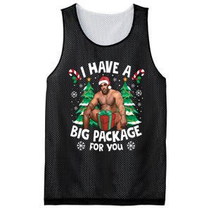 Christmas I Have A Big Package For You Naughty Big Black Guy Mesh Reversible Basketball Jersey Tank