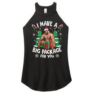 Christmas I Have A Big Package For You Naughty Big Black Guy Women's Perfect Tri Rocker Tank