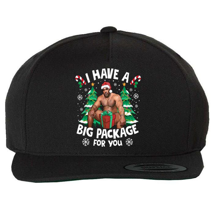 Christmas I Have A Big Package For You Naughty Big Black Guy Wool Snapback Cap