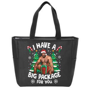 Christmas I Have A Big Package For You Naughty Big Black Guy Zip Tote Bag