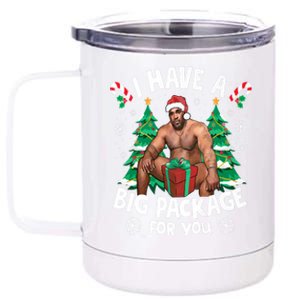 Christmas I Have A Big Package For You Naughty Big Black Guy 12 oz Stainless Steel Tumbler Cup