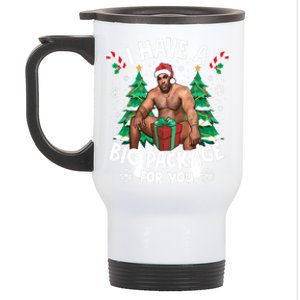 Christmas I Have A Big Package For You Naughty Big Black Guy Stainless Steel Travel Mug