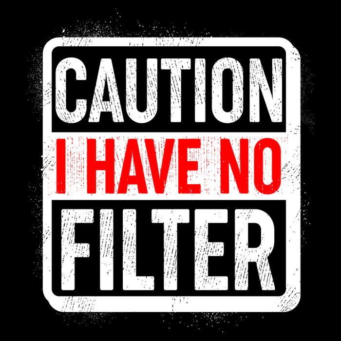 Caution I Have No Filter Warning Sign Bag