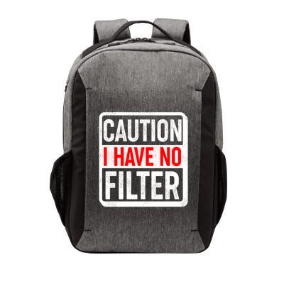 Caution I Have No Filter Warning Sign Vector Backpack
