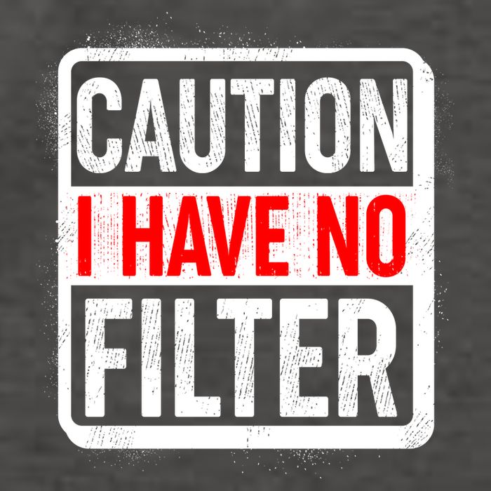 Caution I Have No Filter Warning Sign Vector Backpack