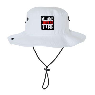 Caution I Have No Filter Warning Sign Bucket Hat