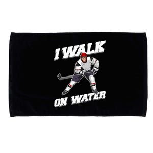 Cool Ice Hockey Player Art For Ice Hockey Lover Microfiber Hand Towel