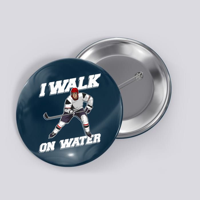 Cool Ice Hockey Player Art For Ice Hockey Lover Button