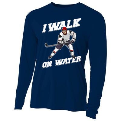 Cool Ice Hockey Player Art For Ice Hockey Lover Cooling Performance Long Sleeve Crew