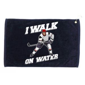 Cool Ice Hockey Player Art For Ice Hockey Lover Grommeted Golf Towel