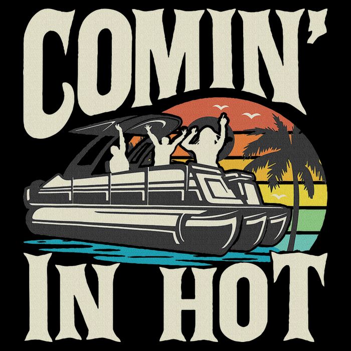 Comin In Hot Funny Pontoon Boat Pontooning Party Boat Backpack