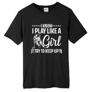 Cool Ice Hockey For Wo Girls Hockey Lover Team Skating Tall Fusion ChromaSoft Performance T-Shirt