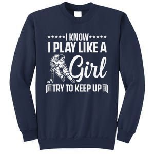 Cool Ice Hockey For Wo Girls Hockey Lover Team Skating Sweatshirt