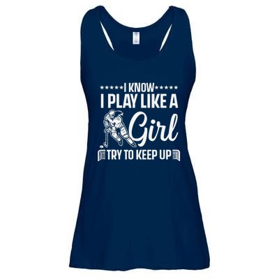 Cool Ice Hockey For Wo Girls Hockey Lover Team Skating Ladies Essential Flowy Tank