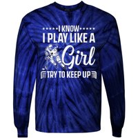 Cool Ice Hockey For Wo Girls Hockey Lover Team Skating Tie-Dye Long Sleeve Shirt