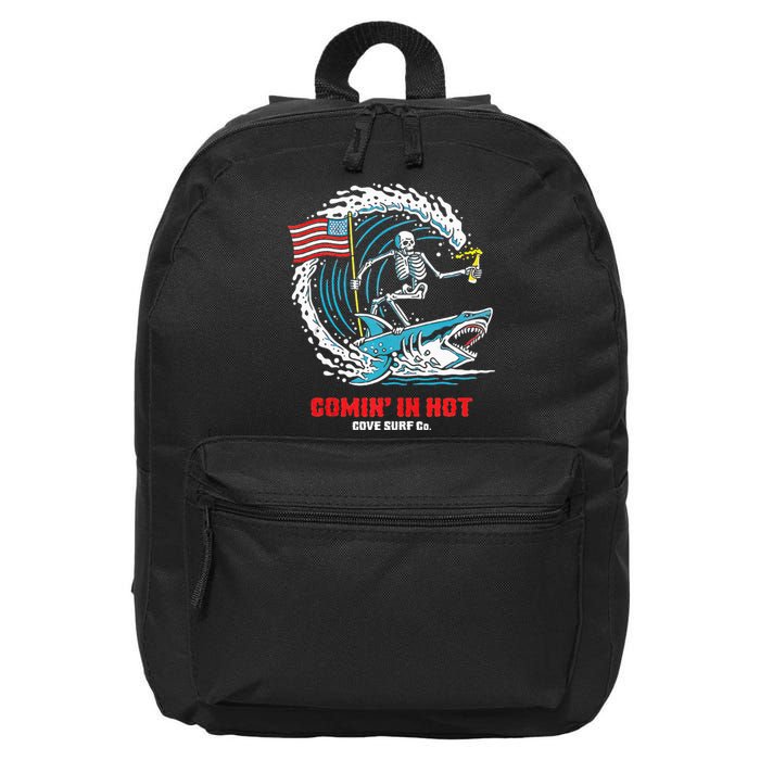 Comin In Hot Cove Surf Co 16 in Basic Backpack