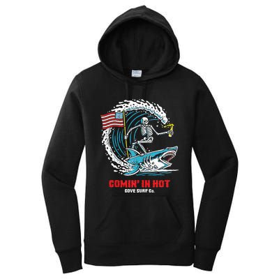 Comin In Hot Cove Surf Co Women's Pullover Hoodie