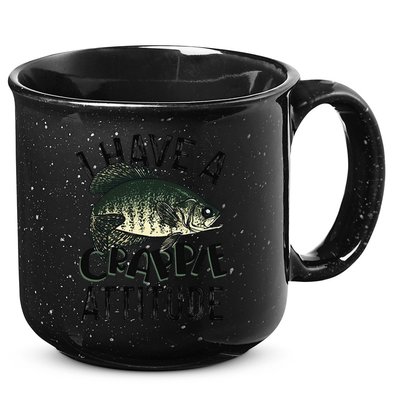 Cool I Have Crappie Attitude Gift Women Funny Fishing 15oz Campfire Ceramic Mug