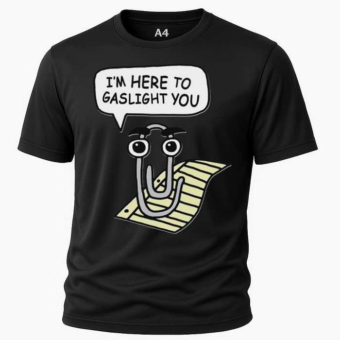 Clippy I'm Here To Gaslight You Good S Black Cooling Performance Crew T-Shirt