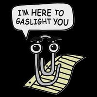 Clippy I'm Here To Gaslight You Good S Black Cooling Performance Crew T-Shirt
