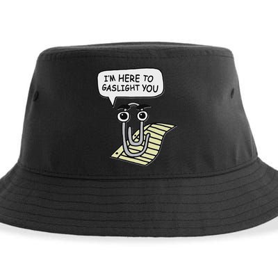 Clippy I'm Here To Gaslight You Good S Black Sustainable Bucket Hat