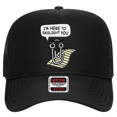 Clippy I'm Here To Gaslight You Good S Black Trucker Hat
