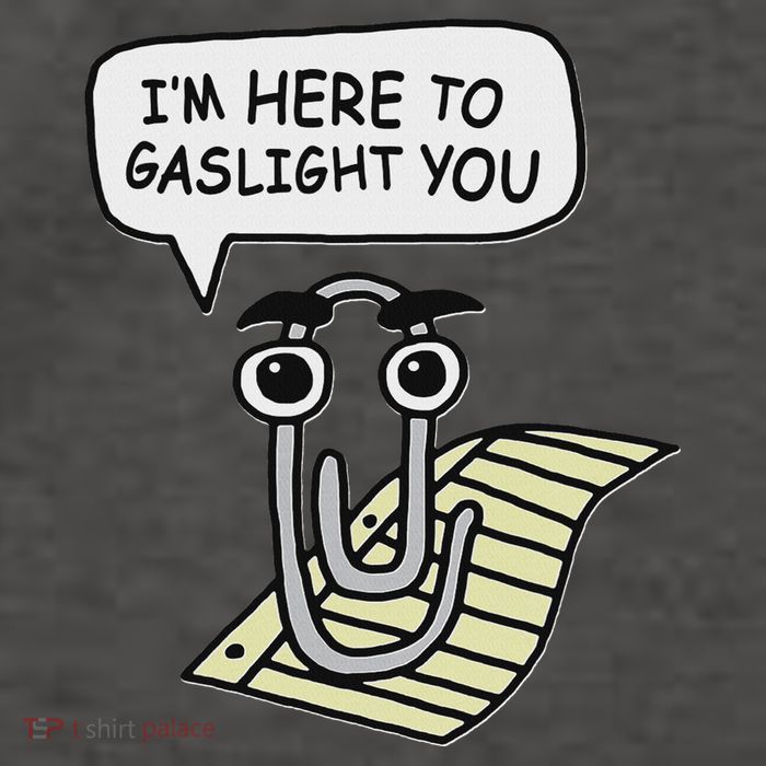 Clippy I'm Here To Gaslight You Good S Black Vector Backpack