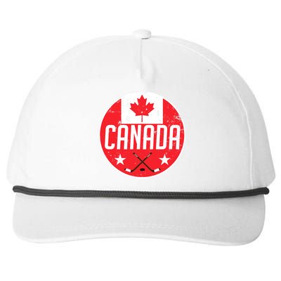 Canada Ice Hockey Flag Jersey Supporter Canadian Fan Gift Snapback Five-Panel Rope Hat