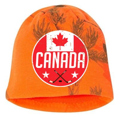 Canada Ice Hockey Flag Jersey Supporter Canadian Fan Gift Kati - Camo Knit Beanie